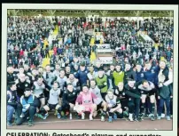  ?? ?? CELEBRATIO­N: Gateshead’s players and supporters