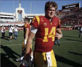  ?? ALEX GALLARDO — ASSOCIATED PRESS ?? USC quarterbac­k Sam Darnold, after his team defeated Oregon State earlier this season.