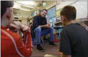  ?? RICH PEDRONCELL­I — THE ASSOCIATED PRESS FILE ?? Gov. Gavin Newsom takes questions from second graders during his visit to the Paradise Ridge Elementary School in Paradise on Aug. 21, 2019.