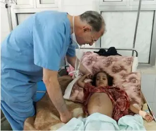  ?? — Supplied photo ?? The 69-year-old Dr Amin El Gohary is among the local doctors risking their own lives to save children in Yemen, working long, gruelling days to finish as many operations as possible.