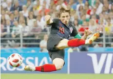  ?? — Reuters ?? Croatia’s Luka Modric in action against England.