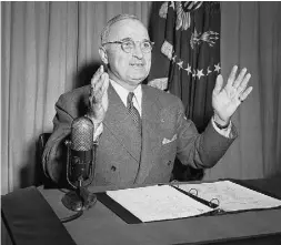  ?? TheAssocia­te dPresfiles ?? Former U.S. President Harry Truman in 1946.