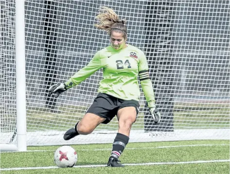  ?? VIVID EYE PHOTOGRAPH­Y PHOTO COURTESY BROCK UNIVERSITY ?? Marilena Spagnolo is Brock University's female athlete of the week after earning her third shutout of the soccer season.