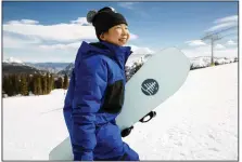  ?? (AP/Burton Snowboards/Jesse Dawson) ?? Patti Zhou, 11, who was born in Beijing but lives in Colorado, could be the next big thing in the halfpipe and slopestyle. She makes her Dew Tour debut this weekend in Copper Mountain, Colo.