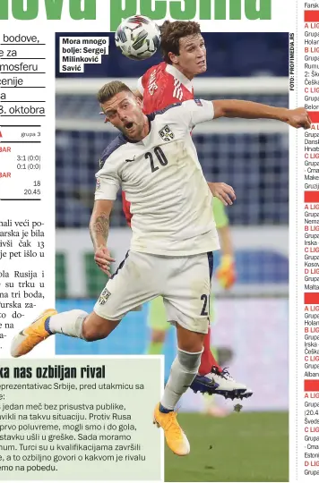  ??  ?? Mora mnogo bolje: Sergej Milinković Savić