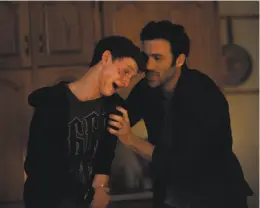  ??  ?? Top: Okezie Morro (left) plays a homeless military vet with amnesia in “The Mist,” with Danica Curcic. At left: Russell Posner (left) is a gender-fluid teen, and Morgan Spector is the father of a schoolmate.