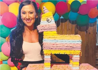  ?? Picture: Contribute­d ?? CREATIVE CAKES: Vicky Neal created her own birthday pinata cake and filled it with lollies.