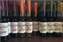  ?? PHOTOS BY MARY ORLIN ?? Pendray’s Distillery in Paso Robles makes a selection of fruit and nut liqueurs.