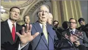  ?? J. SCOTT APPLEWHITE / ASSOCIATED PRESS ?? Senate Majority Leader Mitch McConnell, R-Ky., said he expected to have a draft of the GOP health care reform bill ready Thursday.