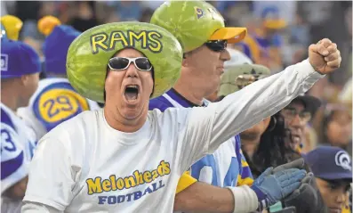  ?? KIRBY LEE/USA TODAY SPORTS ?? The Rams ranked 26th in the NFL in home attendance with an announced average crowd of 63,392.