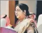  ?? PTI ?? ▪ Sushma Swaraj at the OIC meet in Abu Dhabi on Friday.