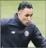  ??  ?? Costa Rica goalkeeper during a training session at Elland Road yesterday.