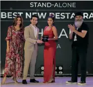  ?? ?? Larissa D’Sa and team wins an award for Oh LaLa, Goa.