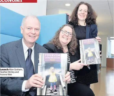  ??  ?? Launch Allan Graham, Heather Mcvey and Yvonne Weir