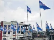  ?? AFP ?? Argentina flags on a rooftops in the outskirts of Dhaka.