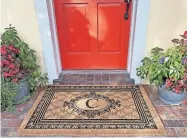  ??  ?? Ideally, a doormat should be a little wider than your threshold, as pictured [PROVIDED/MARNI JAMESON]