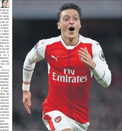  ??  ?? POSIBLE VUELTA. Özil puede regresar al Bernabéu si el Madrid se ve con el Arsenal, su mayor opción.