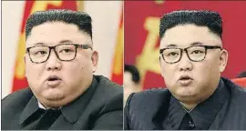  ?? AP ?? Kim Jong-un al febrer i aquest juny (dreta), molt més prim