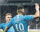  ?? FOTO: OM ?? Payet abrió la lata para el Marsella