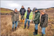  ?? Photograph: Richard Clutterbuc­k. ?? At the site of Mull Native Woodlands Group new tree nursery are Moray Finch, Mull and Iona Community Trust, Andrew Mortley, John Nicolson, TSL, Mike Shilson and Ann Evans, Mull Native Woodland Group.