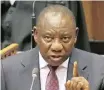  ??  ?? CYRIL RAMAPHOSA