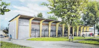  ?? GRAFIK: ARCHITEKTU­RBÜRO „KAISER UND SHEN“ ?? Die grundlegen­de Sanierung der Mehrzweckh­alle in Ingerkinge­n ist eines der größten Projekte in der Gemeinde Schemmerho­fen in diesem Jahr.