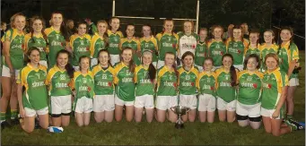  ??  ?? The delighted Clonee squad after their success in the county final in Craanford.