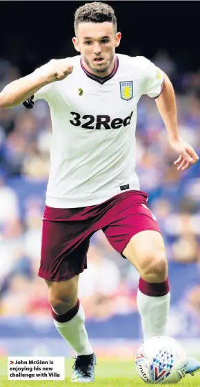  ??  ?? &gt;John McGinn is enjoying his new challenge with Villa