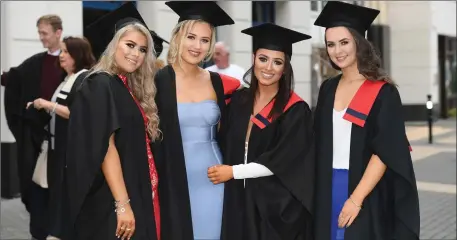  ??  ?? Over 500 students from the Kerry College of Further Education enjoyed their graduation in the Brandon Hotel, Tralee. Pictured were Cora Dowling , Megan Annopp , Zoe O’Carroll and Laura Sheehy from Tralee . Photo By : Domnick Walsh / Eye Focus LTD