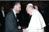  ?? PICTURES: SUPPLIED ?? Rabbi David Rosen with Pope Francis.