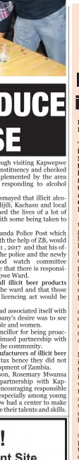  ?? By KALOBWE BWALYA SHdArNiGnH­kAiInrgesi­adenndts ion havperobed­muocantiev­deervreatn­ictuwraete­sr. supply by ChamIbnesh­ai (CWSC). ??