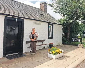  ??  ?? Kay Kingstone from the Scottish Savings Bank Museum at Ruthwell.