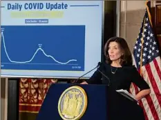  ?? Lori Van Buren / Times Union ?? It’s unclear if outside health care profession­als have been used to ease staff shortages as Gov. Hochul has proposed.