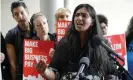  ?? Photograph: Ted S Warren/AP ?? Kshama Sawant speaks at City Hall in Seattle.