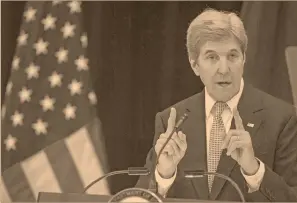  ?? Foto: afp ?? John Kerry explicó la motivación del veto de su país, desde la Secretaría de Estado.