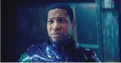  ?? ?? Jonathan Majors in a scene from “AntMan and the Wasp: Quantumani­a.”