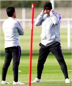  ??  ?? Mauricio Pochettino during training at the Tottenham Hotspur Training Centre in London, Britain. — Reuters photo