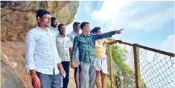  ?? ?? DMK MP CN Annadurai inspecting the available facilities at Parvathama­lai in Tiruvannam­alai recently