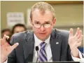  ??  ?? WASHINGTON: In this file photo, Budget Director Mick Mulvaney testifies on Capitol Hill in Washington, before the House Budget Committee hearing on President Donald Trump’s fiscal 2018 federal budget.—AP