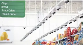  ??  ?? Dozens of cameras hang above an aisle at a Walmart Neighborho­od Market, Wednesday, April 24, in Levittown, New York. This living lab, dubbed Walmart’s Intelligen­t Retail Lab, is Walmart’s biggest attempt to digitise the physical store.