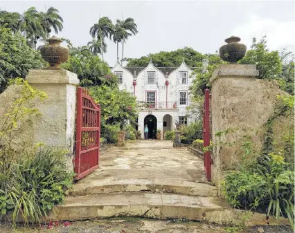  ?? Samantha Feuss / Tribune News Service ?? The gardens and house of St. Nicholas Abbey in Barbados also contains a rum distillery to tour.