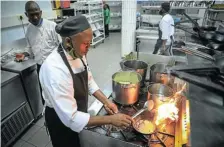  ??  ?? The heat is on for fine-dining chef Mzindle.