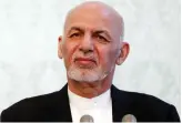  ??  ?? Afghan President Ashraf Ghani Senior Afghan Taliban leaders and Pakistani officials have called for the resumption of peace talks to end the war in Afghanista­n.