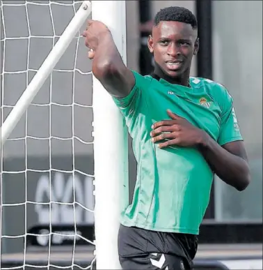  ?? ?? Luiz Henrique, en un entrenamie­nto del Betis.