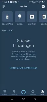  ??  ?? Eigentlich ist Alexa eine Sprachster­ung. Aber auch per App lassen sich Komponente­n schalten