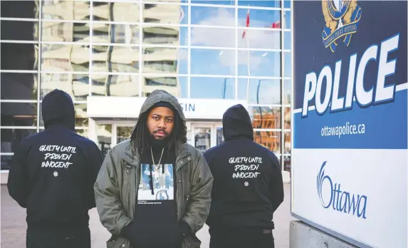  ?? ERROL MCGIHON ?? City Fidelia is releasing a new song called Drugs and Loaded Weapons that illustrate­s the tension between young Black men and the police.