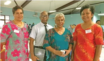  ?? Photo: Nicolette Chambers ?? From left: Bau Central College principal Susana Mataitoga, Dean of Umanand Prasad School of Medicine and Health Sciences, University of Fiji Professor Fred Merchant and Acting Vice-Chancellor of the University of Fiji and Dean of the Law School Professor Shaista Shameem and Fiji Sun Managing Editor Digital and Readership Developmen­t Rosi Doviverata during the first roundtable community consultati­on which took place at the University of Fiji Saweni Campus in Lautoka on January 15, 2021.