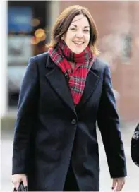  ??  ?? Party leader Kezia Dugdale arrives for conference