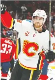  ??  ?? Elias Lindholm’s 10 goals for Calgary are helping make up for Johnny Gaudreau and Sean Monahan’s slow starts.