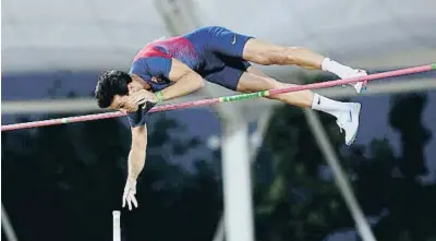  ?? Madrigo Jiménez / EFE ?? Dídac Salas, atleta del Barça, al míting de Madrid al juny